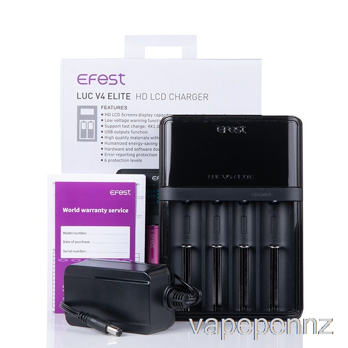 Efest LUC V4 Elite HD LCD Charger VAPE NZ